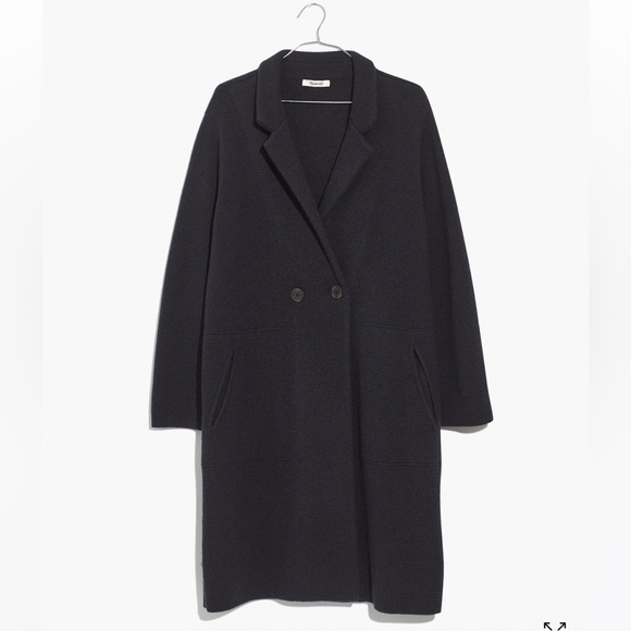 Madewell Double Breasted Sweater Coat Merino Wool Blend - Picture 2 of 9